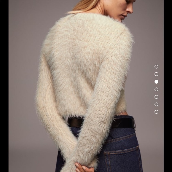 Zara blogger favorite faux fur fuzzy cardigan - Picture 4 of 8